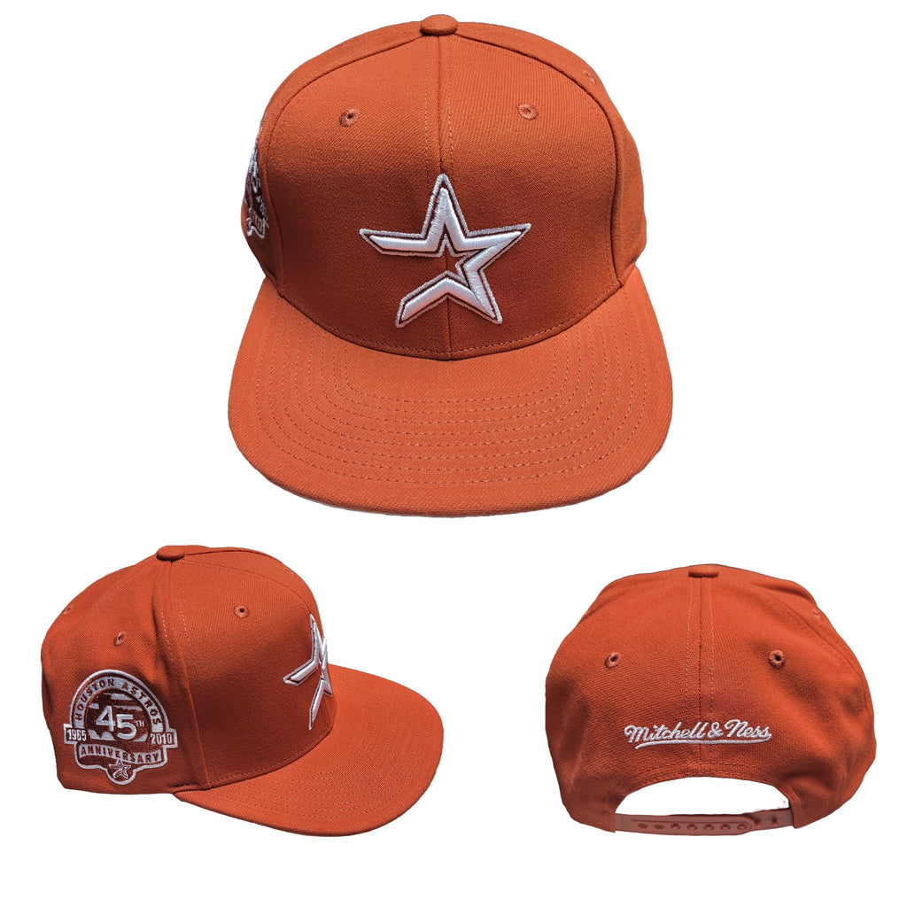 Mitchell & Ness Houston Astros Back to Basics Cooperstown Snapback Hat Cap