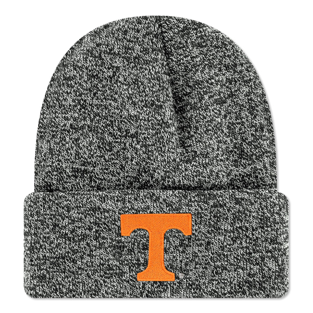 Legacy NCAA Officially Licensed Ribbed Knit Cuff Beanie, Tennessee Volunteers, Unisex, Black Marled, One Size Fits Most