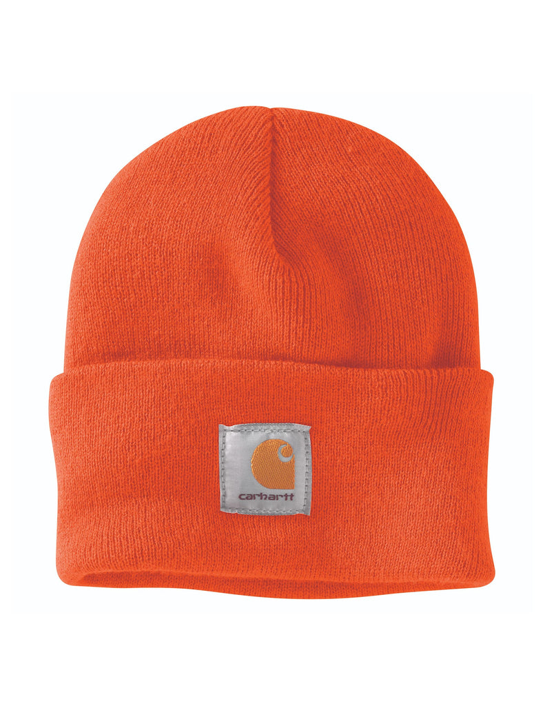 Carhartt Men's Knit Cuffed Beanie, Brite Orange, One Size