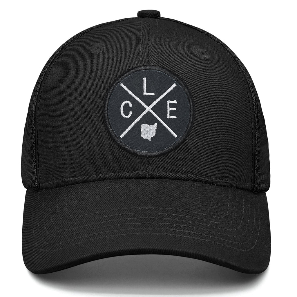 CLE Cleveland Trucker Hat for Men & Women & Unisex Mesh Unite State City Adjustable Baseball Cap