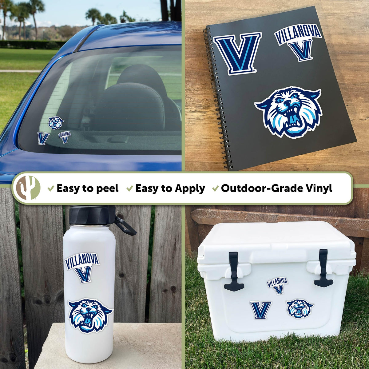 Desert Cactus Villanova University Sticker VU Wildcats Vinyl Decals La ...