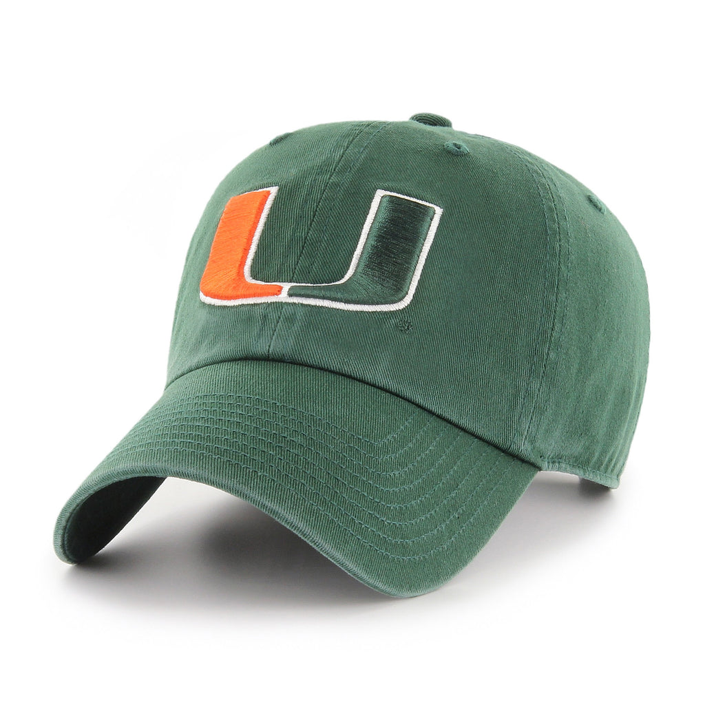 OTS NCAA Miami Hurricanes Men's Challenger Adjustable Hat, Team Color, One Size
