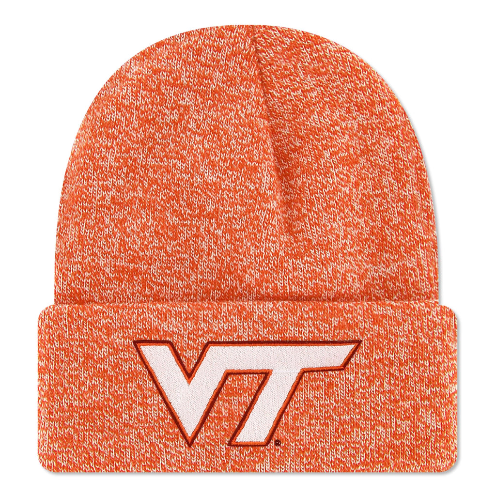 Legacy NCAA Officially Licensed Ribbed Knit Cuff Beanie, Virginia Tech Hokies, Unisex, Orange Marled, One Size Fits Most