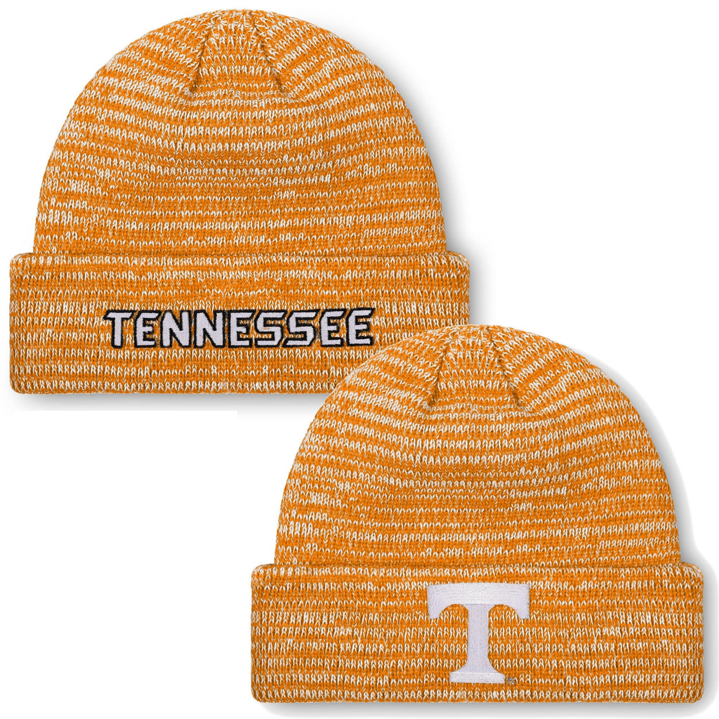 FOCO NCAA Adult Official Marled Cold Weather Cuffed Knit Beanie in Clear Holiday Ball Ornament (US, Alpha, One Size, Tennessee Volunteers - Orange, Tennessee Volunteers)