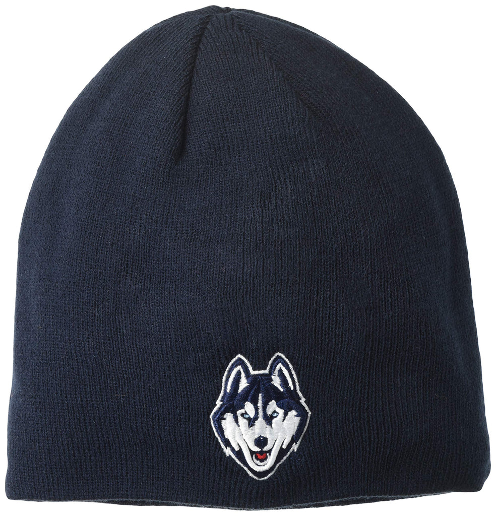 NCAA Connecticut Huskies Mens Edge Beanie Team Color, Connecticut Huskies Navy, One Size