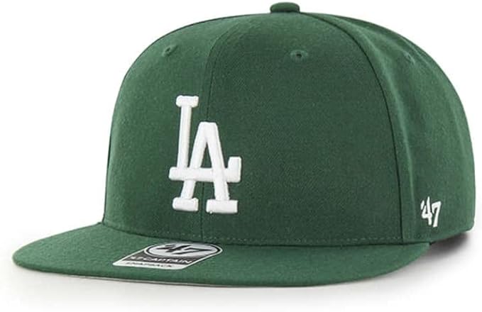 47 Los Angeles Dodgers Mens Womens MVP Adjustable Velcroback Dark Green Hat with White Logo