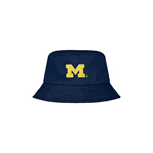Michigan Wolverines NCAA Solid Blue Bucket Hat by FOCO – Campus Hats