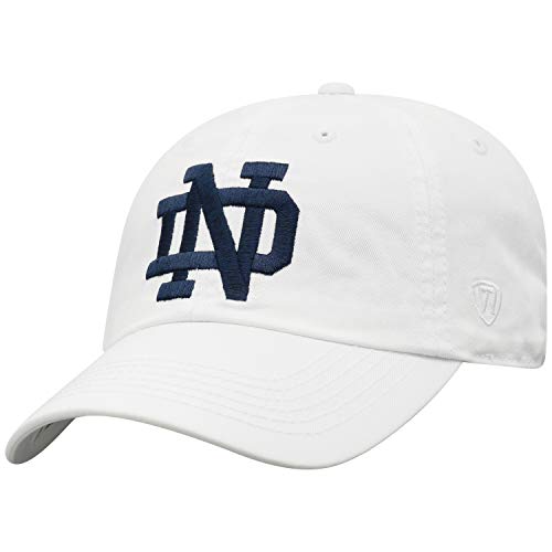 Top of the World Notre Dame Fighting Irish Men's Adjustable, One Size Relaxed Fit White Icon hat, Adjustable, One Size