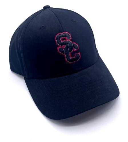 University Southern Cal MVP Hat Classic Team Logo Embroidered Adjustable Cap (Black)