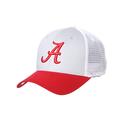 Campus Hats Alabama Crimson/Red Varsity Grey Oxford Adult Men's Women's Fitted Baseball Hat/Cap Size Small 6 3/4, 6 7/8, 7