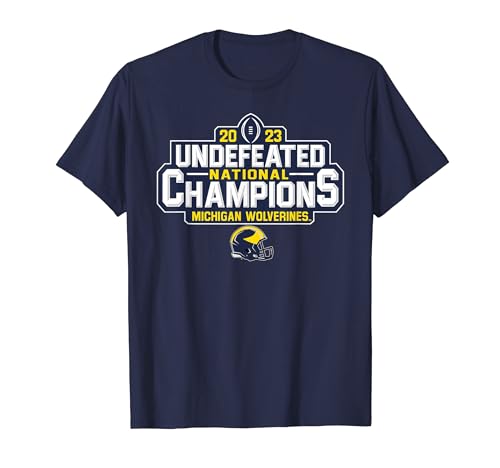 Michigan Wolverines 2023 CFP National Champs Undefeated T-Shirt