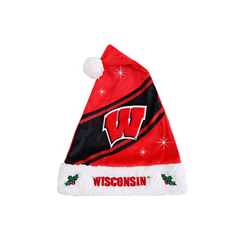 Wisconsin Badgers NCAA High End Santa Hat