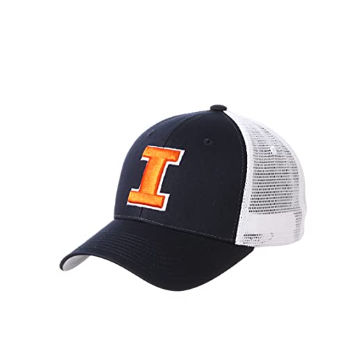 Zephyr Men's Illinois Illini Adjustable Snapback Hat Big Rig, Illinois Illini Navy, Adjustable