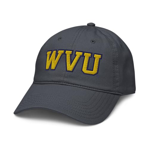 Elite Authentics West Virginia Mountaineers WVU Officially Licensed Adjustable Baseball Hat, Navy Blue, One Size