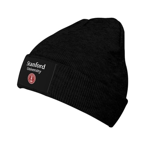 Voglawear Stanford University Beanie Knit Hats for Men&Women-Daily Knit Ribbed Cap - Caps for Cold Weather Black