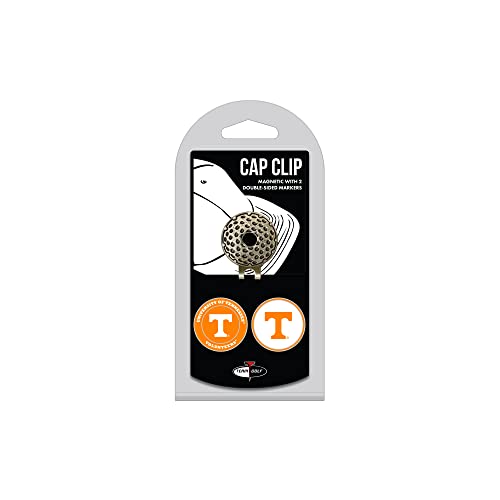 Team Golf NCAA Tennessee Volunteers Golf Cap Clip with 2 Removable Double-Sided Enamel Magnetic Ball Markers, Attaches Easily to Hats,Multi Team Color,One Size