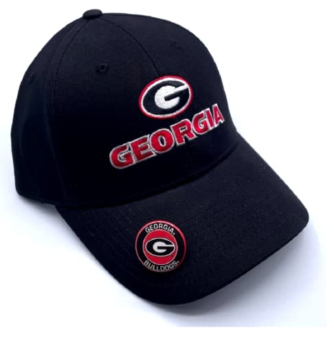 University Georgia Bulldogs Hat Adjustable Classic MVP Cap (Black)