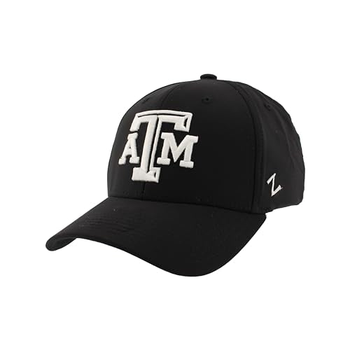 Zephyr Standard NCAA Officially Licensed Hat Fitted Hype Black, Large