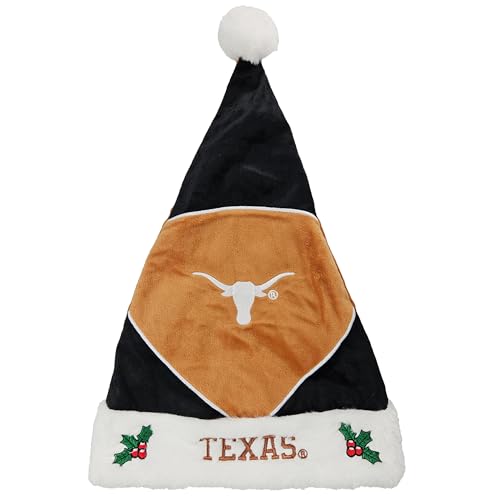 FOCO University of Texas – Collector's Edition Longhorns Santa Hat – Represent the Orange and White - Show Your Big 12 Spirit with Officially Licensed NCAA Holiday Fan Apparel and Gift