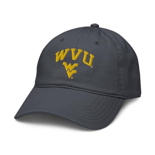 Elite Authentics West Virginia Mountaineers Arched Officially Licensed Adjustable Baseball Hat, Navy Blue, One Size