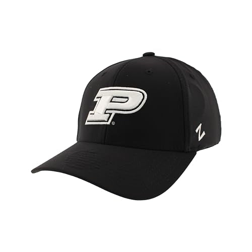 Zephyr Standard NCAA Officially Licensed Hat Fitted Hype Black, Medium