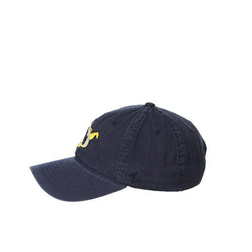 Zephyr Men's Adjustable Scholarship Hat - Charcoal, Washed Cotton, Embroidered - View #9