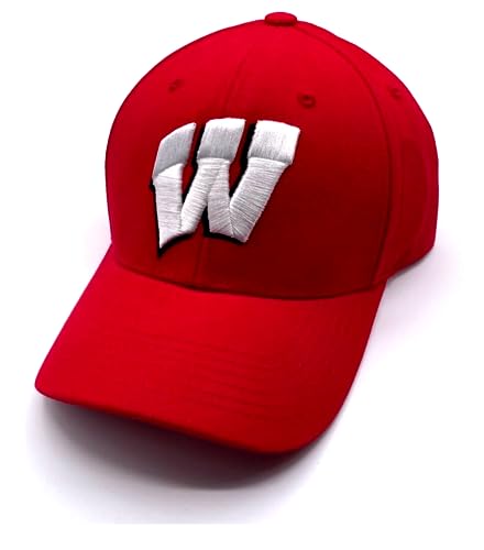 University Wisconsin MVP Hat Classic Badgers Embroidered Team Logo Adjustable Cap