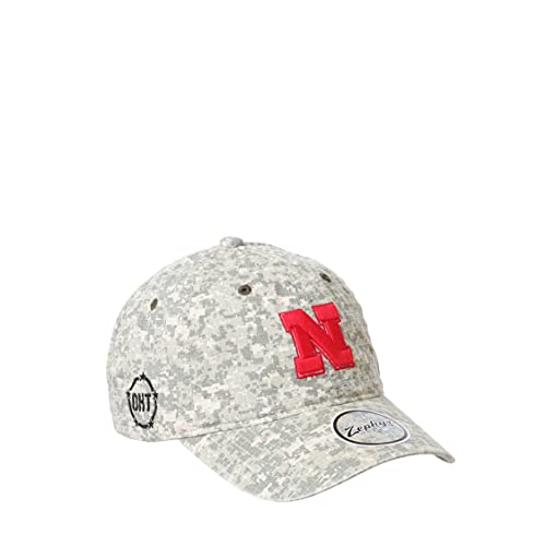 Zephyr NCAA Nebraska Cornhuskers Mens Hat Operation Hat Trick Bramble, Nebraska Cornhuskers Camo, Adjustable