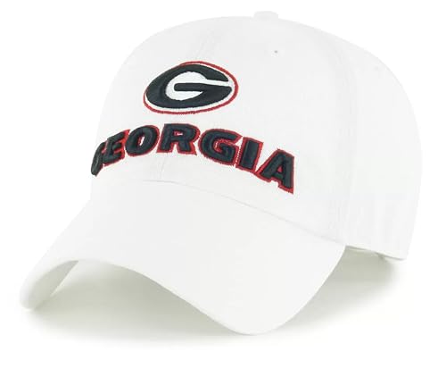 Officially Licensed University Georgia White MVP Hat Classic Bulldogs Adjustable Team Structured Cap