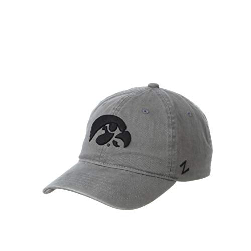 NCAA Iowa Hawkeyes Mens Adjustable Scholarship Hat Charcoal, Iowa Hawkeyes Charcoal, Adjustable, One size