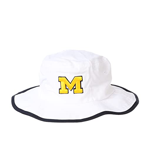 Zephyr Men's Bucket Hat Pontoon Trim, White, Large
