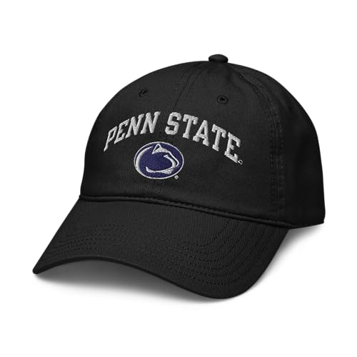 Elite Authentics Penn State Nittany Lions Arch Over Officially Licensed Adjustable Baseball Hat, Black, One Size