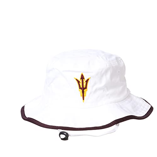 Zephyr Men's Bucket Hat Pontoon Trim, White, Large