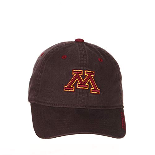 Minnesota Golden Gophers Adult Grey Wash Adjustable Hat