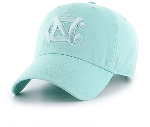 '47 North Carolina Tar Heels Mens Womens Clean Up Adjustable Strapback Tiffany Blue Logo Hat