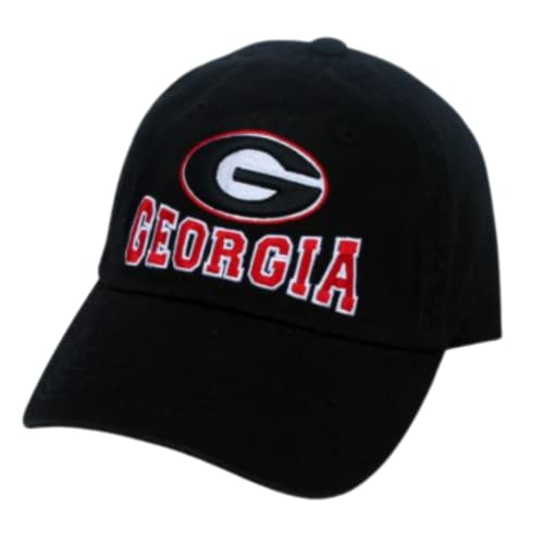 Fan Favorite NCAA Collegiate Men's Georgia Bulldogs Snap Back Closure Adjustable 3D Embroidered Hat/Cap (Black)