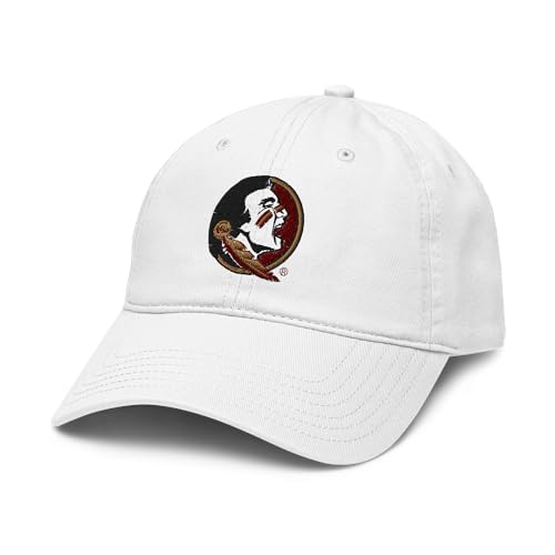 Elite Authentics Florida State Seminoles Iconic White Officially Licensed Adjustable Baseball Hat, One Size