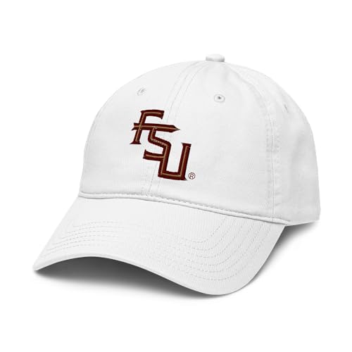 Elite Authentics Florida State Seminoles FSU White Officially Licensed Adjustable Baseball Hat, One Size