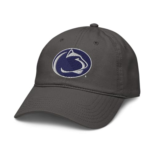 Elite Authentics Penn State Nittany Lions Icon Officially Licensed Adjustable Baseball Hat, Asphalt Grey, One Size