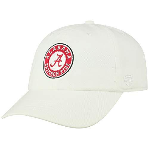 Alabama Crimson Tide White Men's Adjustable Relaxed Fit White Icon Hat