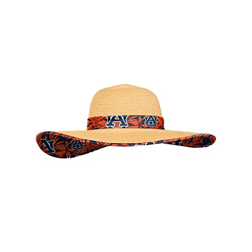 FOCO Auburn Tigers NCAA Womens Floral Straw Hat