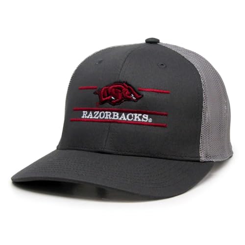 The Game Grey Arkansas Razorback Trucker Hat Charcoal and Grey Everyday Mesh Trucker Cap