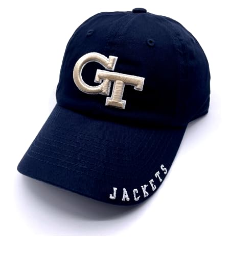 Georgia Yellow Jackets Classic Edition Hat Navy Blue Adjustable Embroidered Team Logo Cap