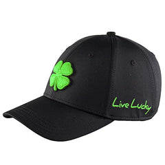Black Clover Premium Clover 51 Flex Cap, Black/Lime, S/M – Campus Hats