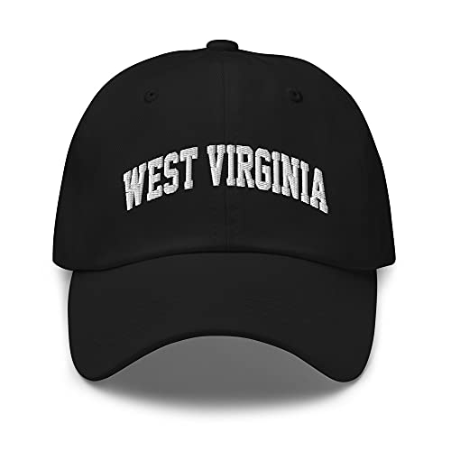 West Virginia Vintage State Athletic Style Dad hat Black