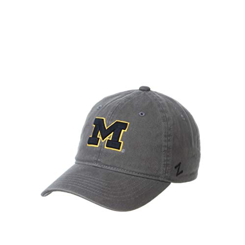 NCAA Michigan Wolverines Mens Adjustable Scholarship Hat Charcoal, Michigan Wolverines Charcoal, Adjustable