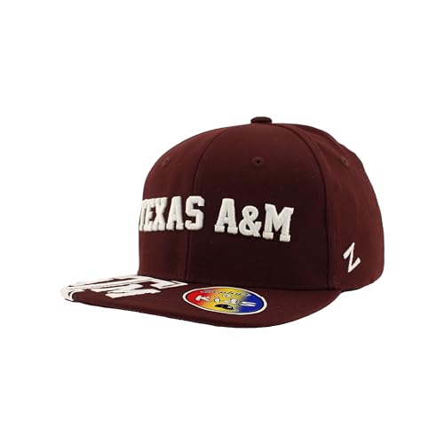 Zephyr NCAA Officially Licensed Snapback Hat - Team Color Competitor Hat - Structured Curve Fit - View #2
