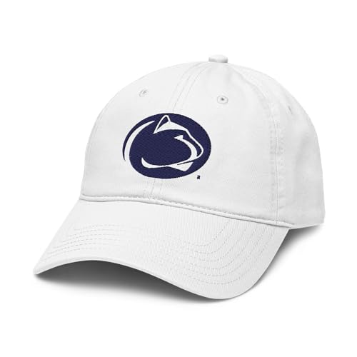 Elite Authentics Penn State Nittany Lions Icon White Officially Licensed Adjustable Baseball Hat, One Size