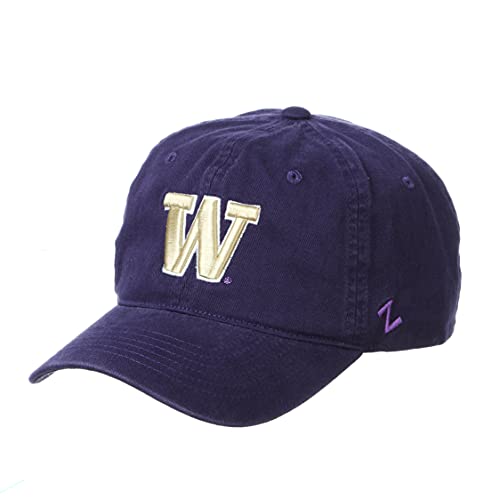 Zephyr Washington Huskies Scholarship Relaxed Fit Dad Cap - NCAA, Adjustable One Size Purple Baseball Hat