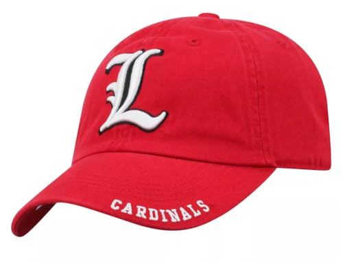 Offically Licensed University Louisville Classic Edition Hat Adjustable Cardinals Relaxed Fit Cap (Red)